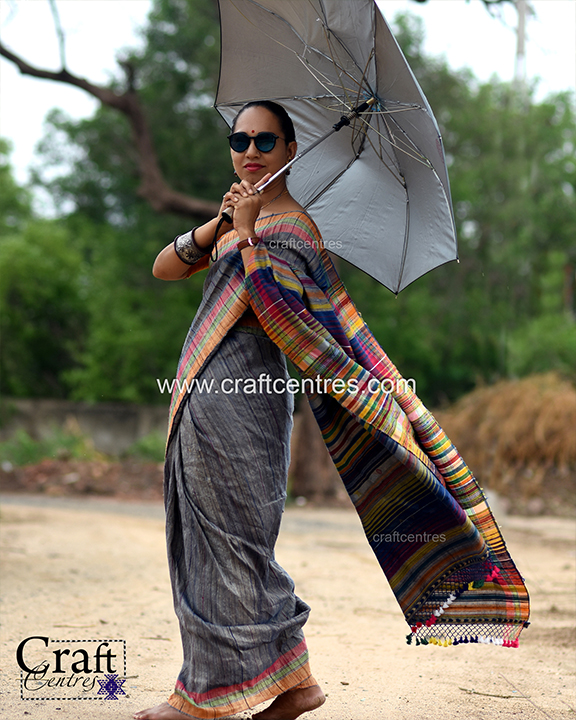 Tussar Bhujodi Saree